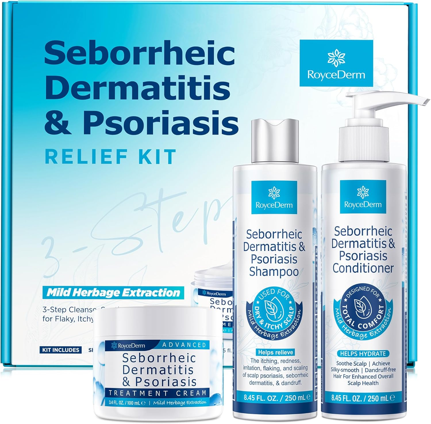 3-Step Seborrheic Dermatitis & Psoriasis Care System